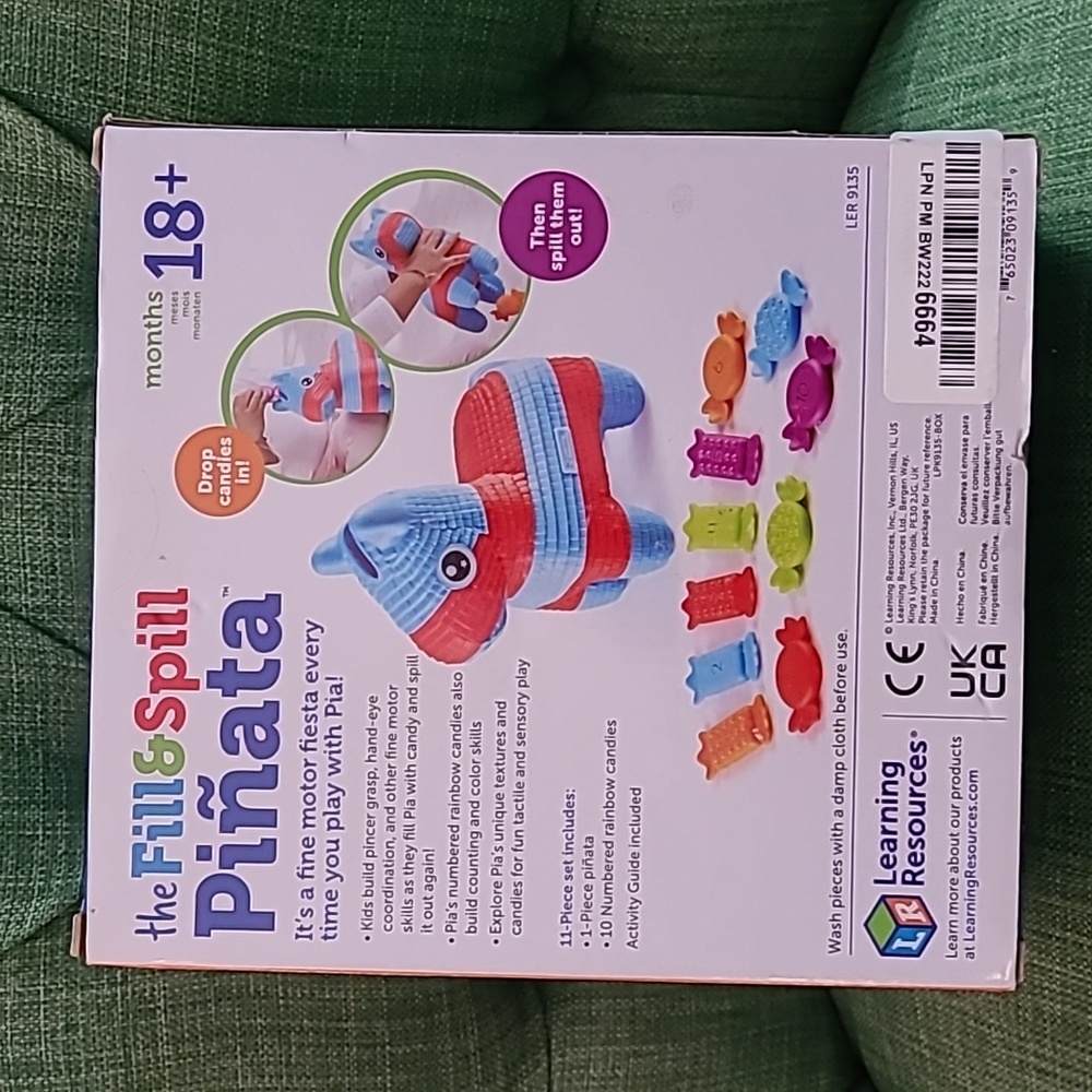 Learning Resources Fill & Spill Piñata - Red and Blue - Picture 2 of 5